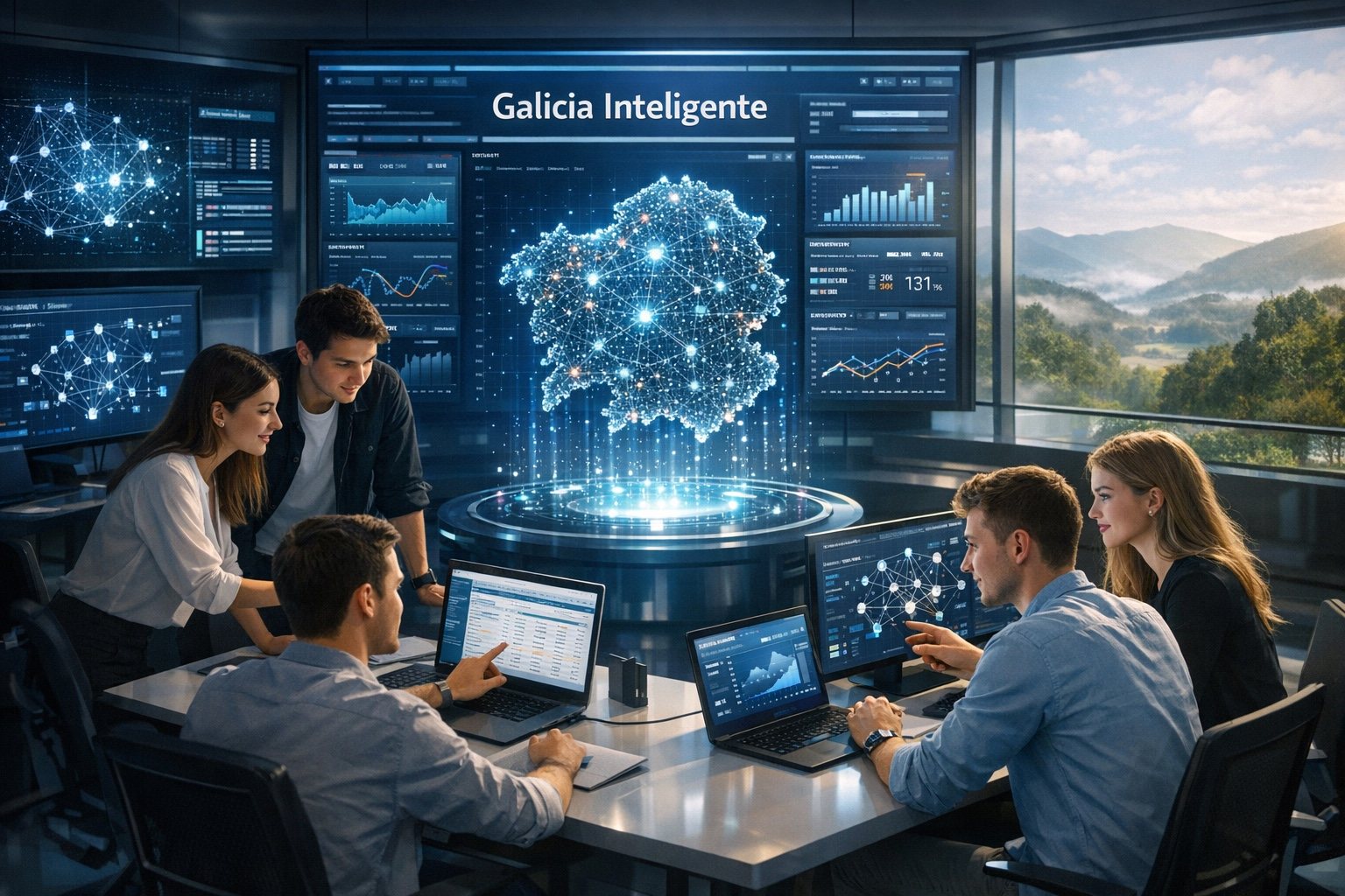 Equipo colaborando en proyectos de IA aplicada